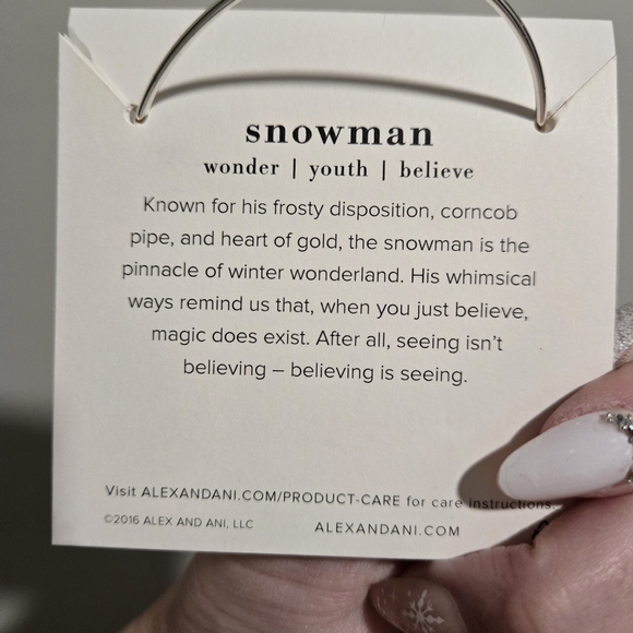 Alex and Ani Silver Snowman Bracelet - Picture 2 of 2